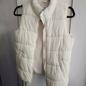 Old Navy Off-White Fleece Vest